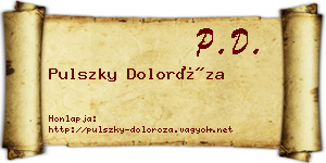Pulszky Doloróza névjegykártya